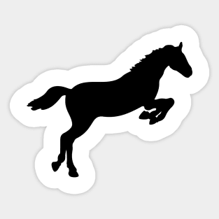 Black Horse Silhouette Sticker